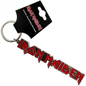 Iron Maiden - Logo With Tails Keychain (Red) ryhmässä MERCH @ Bengans Skivbutik AB (1129670)