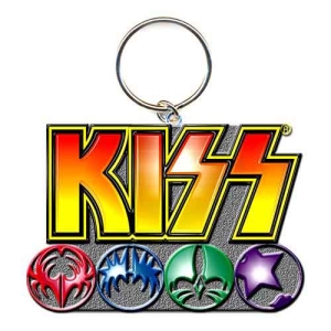 KISS - Standard Keychain: Logo & Icons ryhmässä MERCHANDISE / Merch / Hårdrock @ Bengans Skivbutik AB (115747)