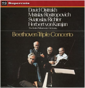 Beethoven/Triple Concerto - Oistrakh/Rostropovich/Karajan ryhmässä VINYYLI @ Bengans Skivbutik AB (1310207)