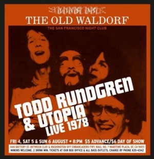 Rundgren Todd & Utopia - Live At Old Waldorf Aug.1978 ryhmässä CD @ Bengans Skivbutik AB (1702263)