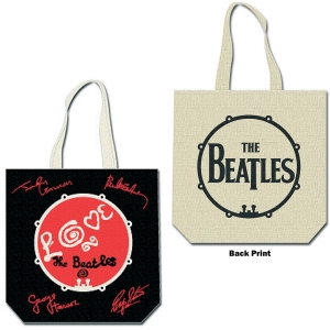 The Beatles - Love Drum With Signatures Cotton Tote B ryhmässä Minishops / Beatles @ Bengans Skivbutik AB (181717)