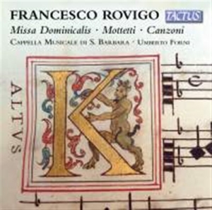 Rovigo Francesco - Missa Dominicalis, Motetti & Canzon ryhmässä ME SUOSITTELEMME / Joululahjavinkki: CD @ Bengans Skivbutik AB (1871655)