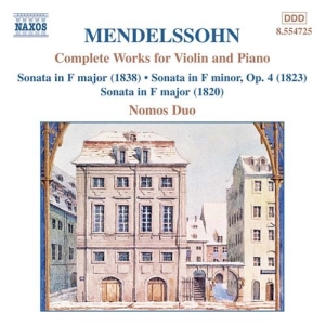 Mendelssohn Felix - Complete Works For Violin & Pi ryhmässä CD @ Bengans Skivbutik AB (2010782)