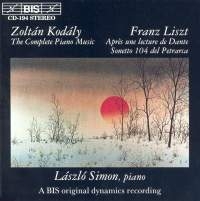 Kodaly Zoltan - Complete Piano Music /Liszt ryhmässä ME SUOSITTELEMME / Joululahjavinkki: CD @ Bengans Skivbutik AB (2012803)