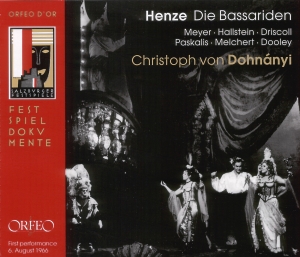 Henze H W - Bassariden (Die) ryhmässä CD @ Bengans Skivbutik AB (2042692)