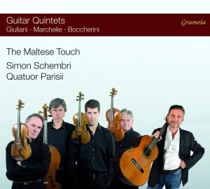 Quatuor Parisii Simon Schembri - The Maltese Touch - Guitar Quintets ryhmässä ME SUOSITTELEMME / Joululahjavinkki: CD @ Bengans Skivbutik AB (2298908)