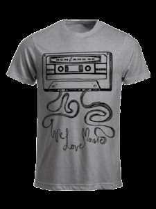 Bengans Tape -  T-Shirt Grey (S) ryhmässä MERCH @ Bengans Skivbutik AB (2474989)