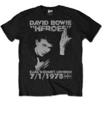 David Bowie - Heroes Court Mens Black TS ryhmässä Minishops / David Bowie / David Bowie Merch @ Bengans Skivbutik AB (2626141r)