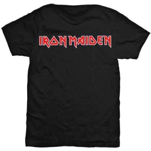 Iron Maiden - Logo Men's Black T Shirt ryhmässä Minishops / Iron Maiden @ Bengans Skivbutik AB (2626312r)