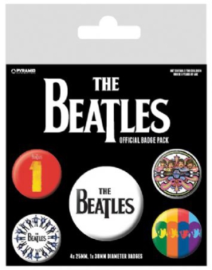 The Beatles - The Beatles (Black) Badge Pack Pin ryhmässä Minishops / Beatles @ Bengans Skivbutik AB (2988064)