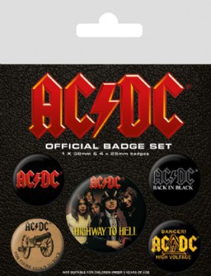 AC/DC - AC/DC Badge Pack Pin (Logo) ryhmässä Minishops / AC/DC @ Bengans Skivbutik AB (2988081)