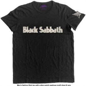 Black Sabbath - T-shirt Logo & Daemon (Applique Motifs) (M) ryhmässä Minishops / Black Sabbath @ Bengans Skivbutik AB (3368827)