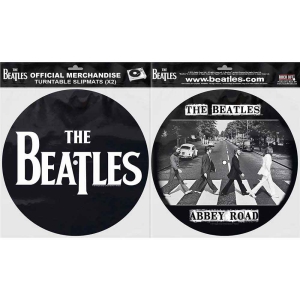 The Beatles - Drop T Logo & Abbey Road Slipmat Pair ryhmässä Minishops / Beatles @ Bengans Skivbutik AB (3407076)