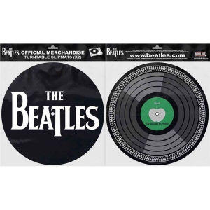 The Beatles - Drop T Logo & Apple Turntable Slipmat Pa ryhmässä Minishops / Beatles @ Bengans Skivbutik AB (3407120)