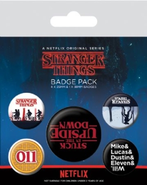 Stranger Things - Stranger Things (Upside Down) Badge Pack ryhmässä MERCH @ Bengans Skivbutik AB (3587740)