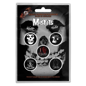 Misfits - MISFITS BUTTON BADGE PACK: SKULL ryhmässä Minishops / Misfits @ Bengans Skivbutik AB (3640997)