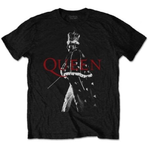 Queen - QUEEN UNISEX TEE: FREDDIE CROWN ryhmässä Minishops / Queen @ Bengans Skivbutik AB (3756665r)