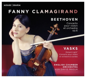 Fanny Clamagirand - Beethoven/Vasks: Concerto For Violin & Orch./Distant Li ryhmässä CD @ Bengans Skivbutik AB (3760919)