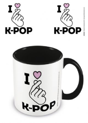 K-Pop - I Love K-Pop - Black Coloured Inner Mug ryhmässä Minishops / K-Pop Minishops / K-Pop Muut @ Bengans Skivbutik AB (3779074)