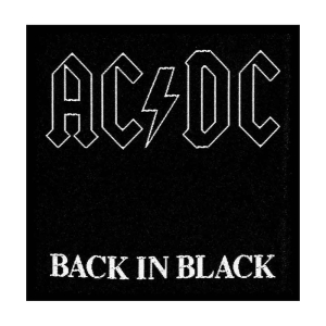 Ac/Dc - Back In Black Standard Patch ryhmässä Minishops / AC/DC @ Bengans Skivbutik AB (3790716)