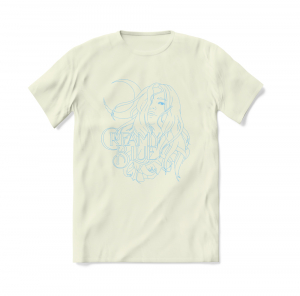 Sarah Klang - T-Shirt Creamy Blue Unisex - 100% organic cotton ryhmässä Minishops / Sarah Klang @ Bengans Skivbutik AB (3809196r)