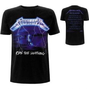 Metallica - Ride The Lightning Tracks Uni Bl T-Shirt ryhmässä Minishops / Metallica @ Bengans Skivbutik AB (3827665r)