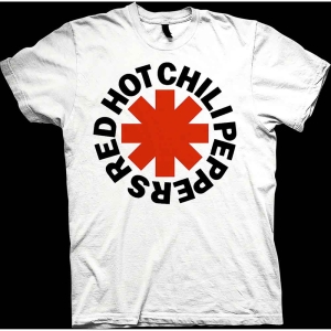 Red Hot Chili Peppers - Red Asterisk Uni Wht T-Shirt ryhmässä MERCHANDISE / T-paita / Pop-Rock @ Bengans Skivbutik AB (3834137r)