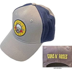 Guns N Roses - Circle Logo Grey/Navy Baseball C ryhmässä Minishops / Guns N Roses @ Bengans Skivbutik AB (3881289)