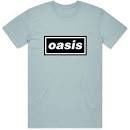 Oasis - Decca Logo Uni Lht Blue T-Shirt ryhmässä Minishops / Oasis @ Bengans Skivbutik AB (3881382r)