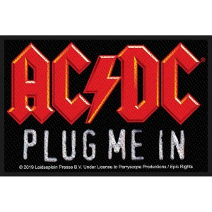 Ac/Dc - Plug Me In Standard Patch ryhmässä Minishops / AC/DC @ Bengans Skivbutik AB (3882175)