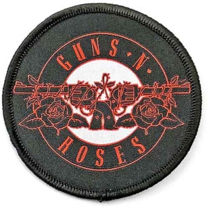 Guns N Roses - Red Circle Logo Printed Patch ryhmässä Minishops / Guns N Roses @ Bengans Skivbutik AB (3882222)