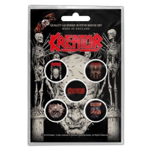 Kreator - BUTTON BADGE PACK: SKULL & SKELETONS (RETAIL PACK) ryhmässä MERCH @ Bengans Skivbutik AB (3882366)