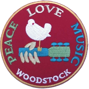 Woodstock - Peace Love Music Patch ryhmässä MERCH @ Bengans Skivbutik AB (3882452)