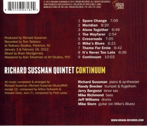 Richard -Quintet- Sussman - Continuum ryhmässä CD @ Bengans Skivbutik AB (3931352)