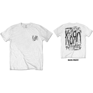 Korn - Scratched Type Uni Wht T-Shirt ryhmässä Minishops / Korn @ Bengans Skivbutik AB (3943037r)