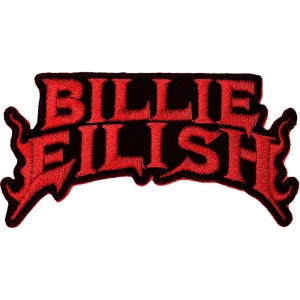 Billie Eilish - Flame Red Woven Patch ryhmässä Minishops / Billie Eilish @ Bengans Skivbutik AB (3943682)