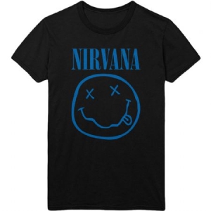 Nirvana - Nirvana Unisex Tee : Blue Smiley ryhmässä Minishops / Nirvana @ Bengans Skivbutik AB (3946200r)