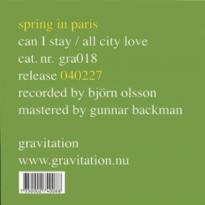 Spring In Paris - Can I Stay ryhmässä CD @ Bengans Skivbutik AB (401378)