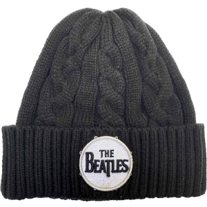 The Beatles - Beanie Hat: Drum Logo (Cable Knit) ryhmässä Minishops / Beatles @ Bengans Skivbutik AB (4018730)