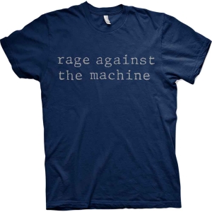 Rage Against The Machine - Original Logo Blue Uni T-Shirt ryhmässä MERCH @ Bengans Skivbutik AB (4045129r)