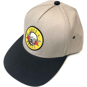 Guns N Roses - Circle Logo Sand/Bl Snapback C ryhmässä -Start Merch @ Bengans Skivbutik AB (4049405)