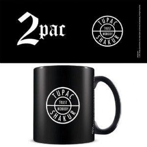 2Pac - Tupac Shakur (Trust Nobody) Black Coffee Mug ryhmässä Minishops /  @ Bengans Skivbutik AB (4086506)