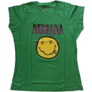 Nirvana - Nirvana Ladies T-Shir : Xerox Smiley Pink ryhmässä Minishops / Nirvana @ Bengans Skivbutik AB (4132144r)