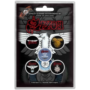 Saxon - Wheels Of Steel Button Badge Pack ryhmässä MERCH @ Bengans Skivbutik AB (4168410)