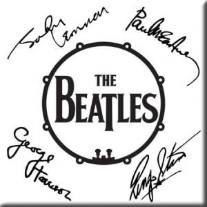 The beatles - Signed Drum Logo Magnet ryhmässä Minishops / Beatles @ Bengans Skivbutik AB (4168424)