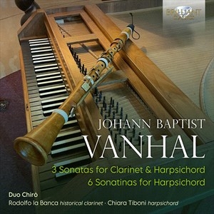 Vanhal Joahnn Baptist - 3 Sonatas For Clarinet & Harpsichor ryhmässä CD @ Bengans Skivbutik AB (4171920)