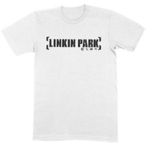 Linkin Park - Linkin Park Unisex T-Shirt: Bracket Logo White ryhmässä Minishops / Pod @ Bengans Skivbutik AB (4196184r)