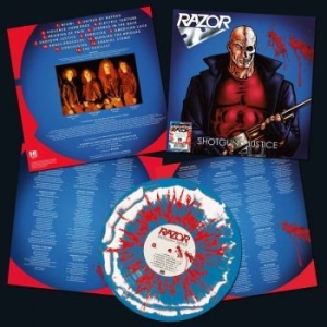 Razor - Shotgun Justice (Blue/White/Red Spl ryhmässä VINYYLI @ Bengans Skivbutik AB (4206857)