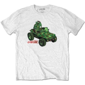 Gorillaz - Gorillaz Unisex T-Shirt: Green Jeep ryhmässä Minishops / Gorillaz @ Bengans Skivbutik AB (4219666r)