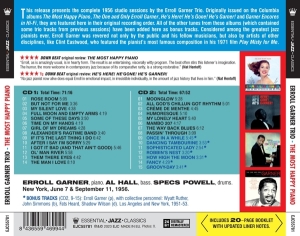 Garner Erroll - Most Happy Piano The 1956 Studio Sessions ryhmässä CD @ Bengans Skivbutik AB (4219774)